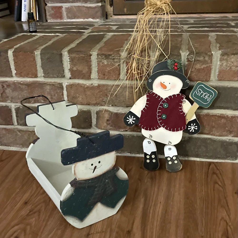 Snowman Basket & Snowman to Hang
